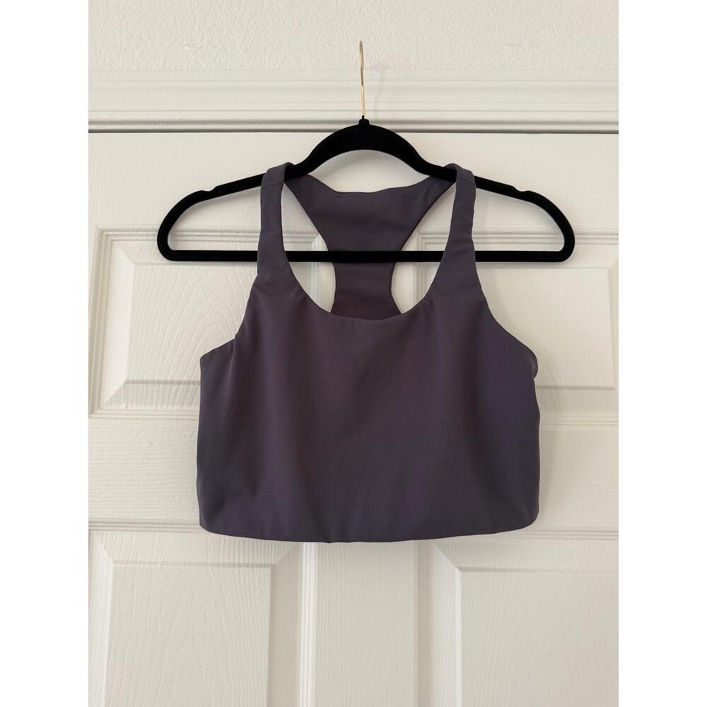 Outdoor Voices Long Line Sports Bra. Purple. Medium